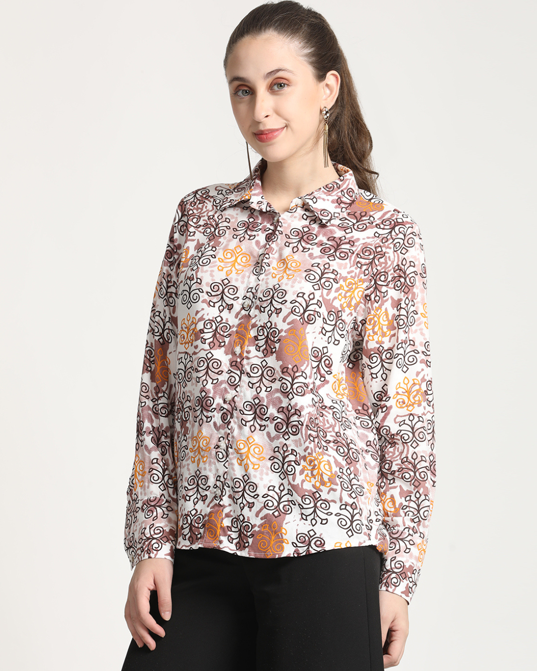 All over Printed Rayon Shirt.