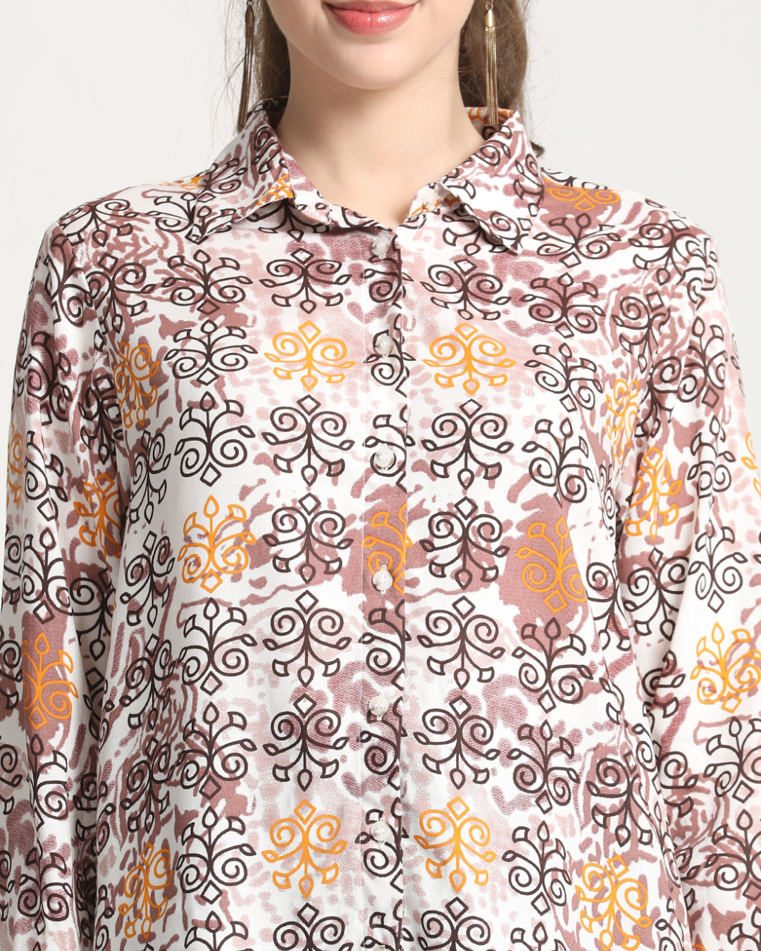 All over Printed Rayon Shirt.