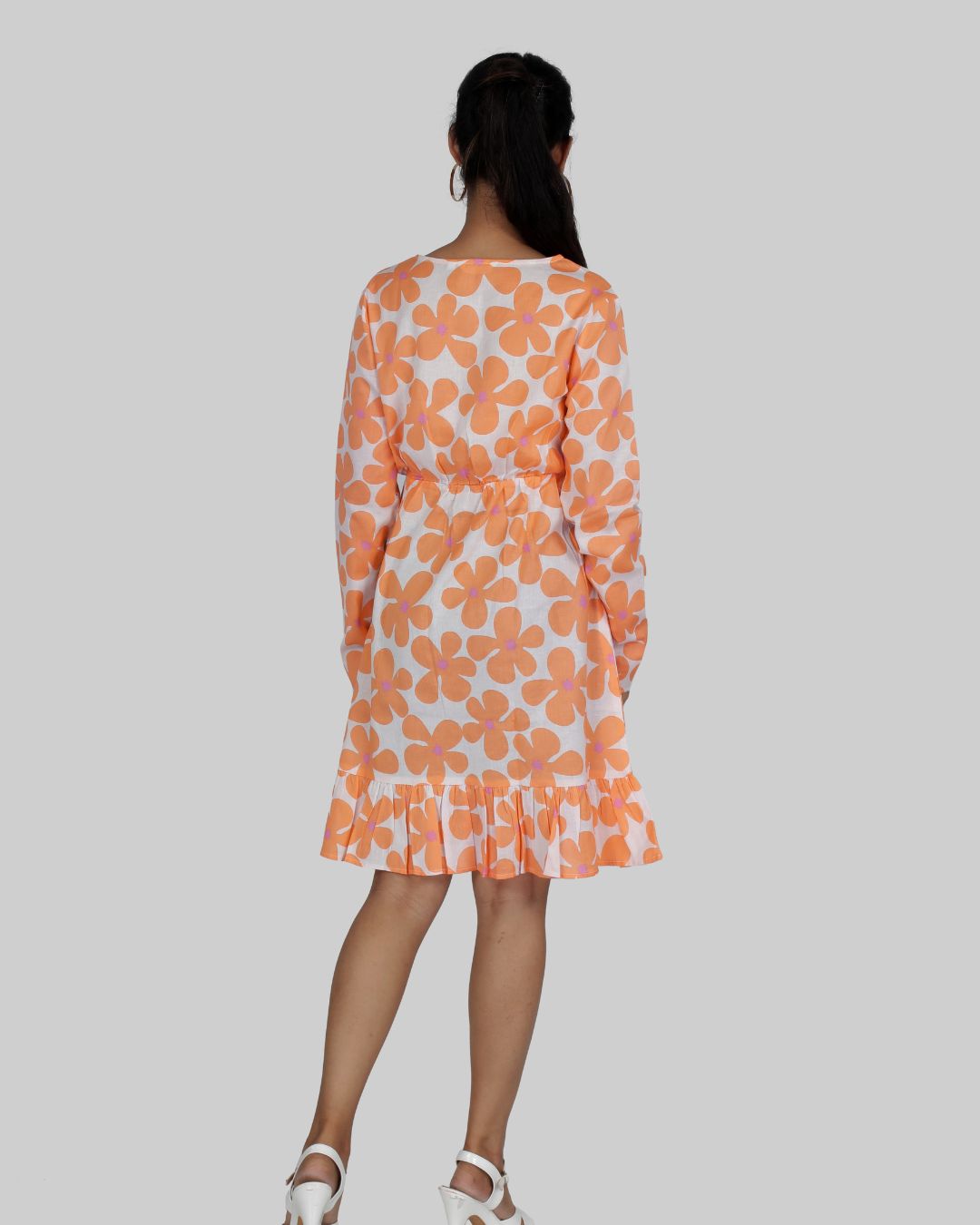 V Neck Dress in Flower print