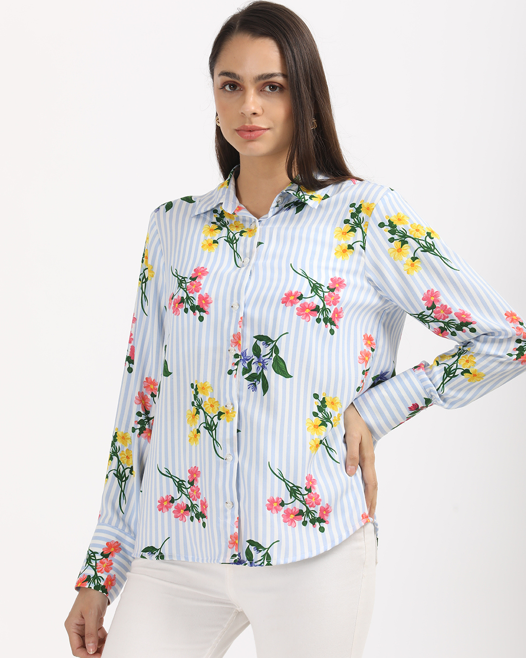 Bloom in Stripes Shirt
