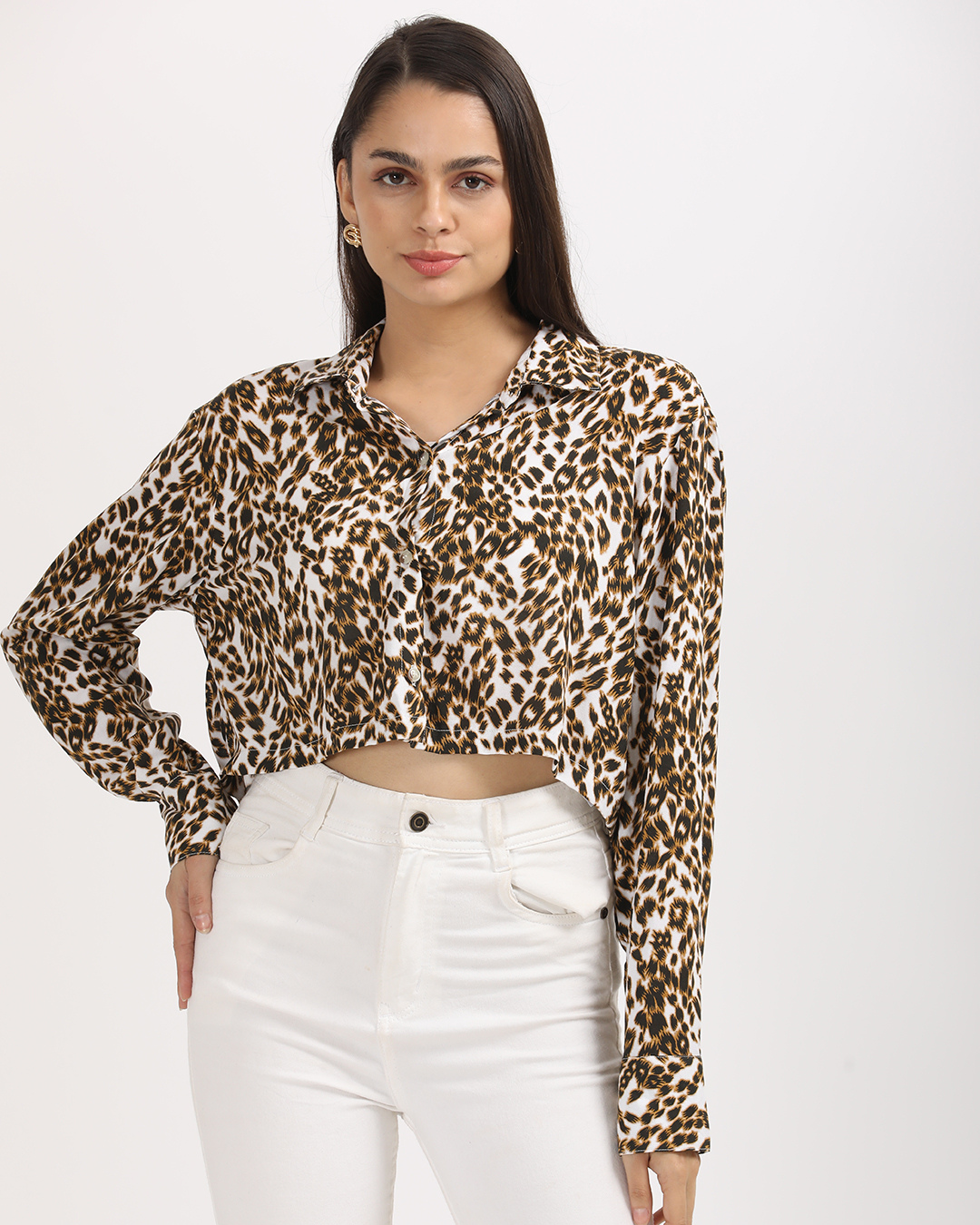 Wild Elegance Leopard print Crop Top