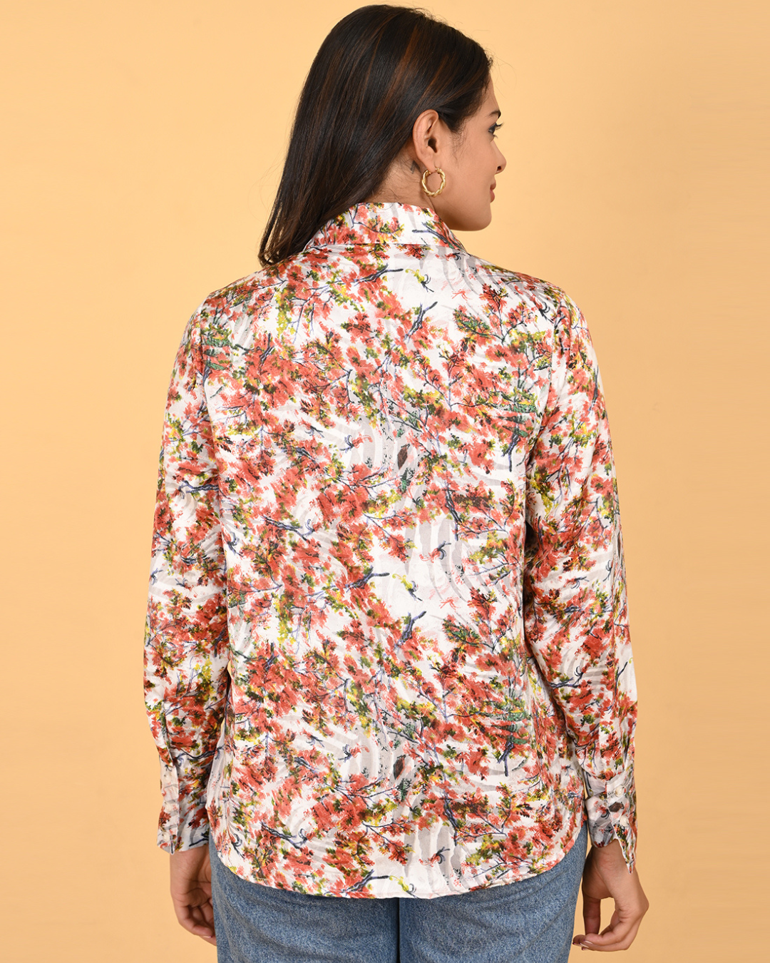 Elegant Floral Satin shirt