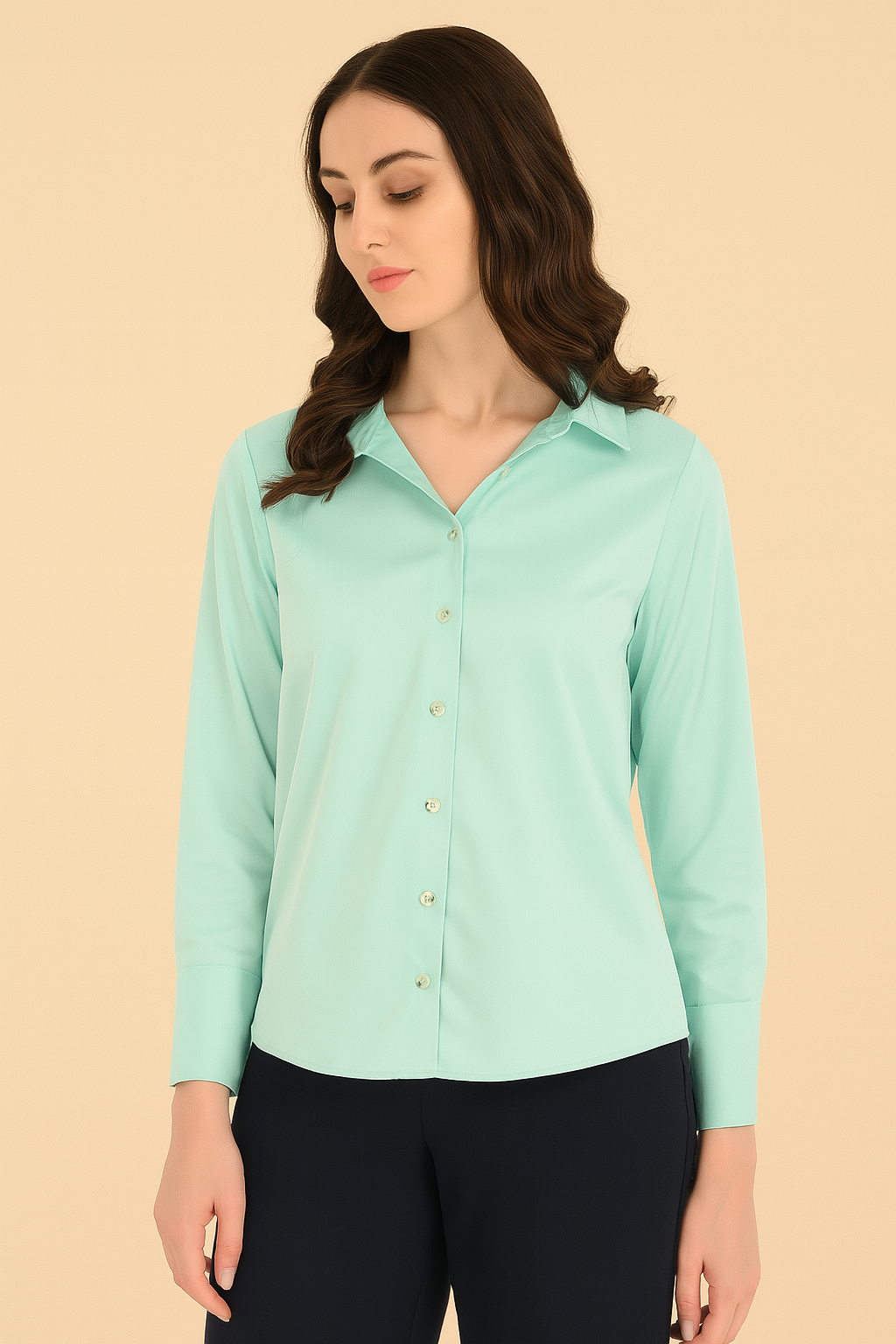 Mint Green Formal Shirt for Women