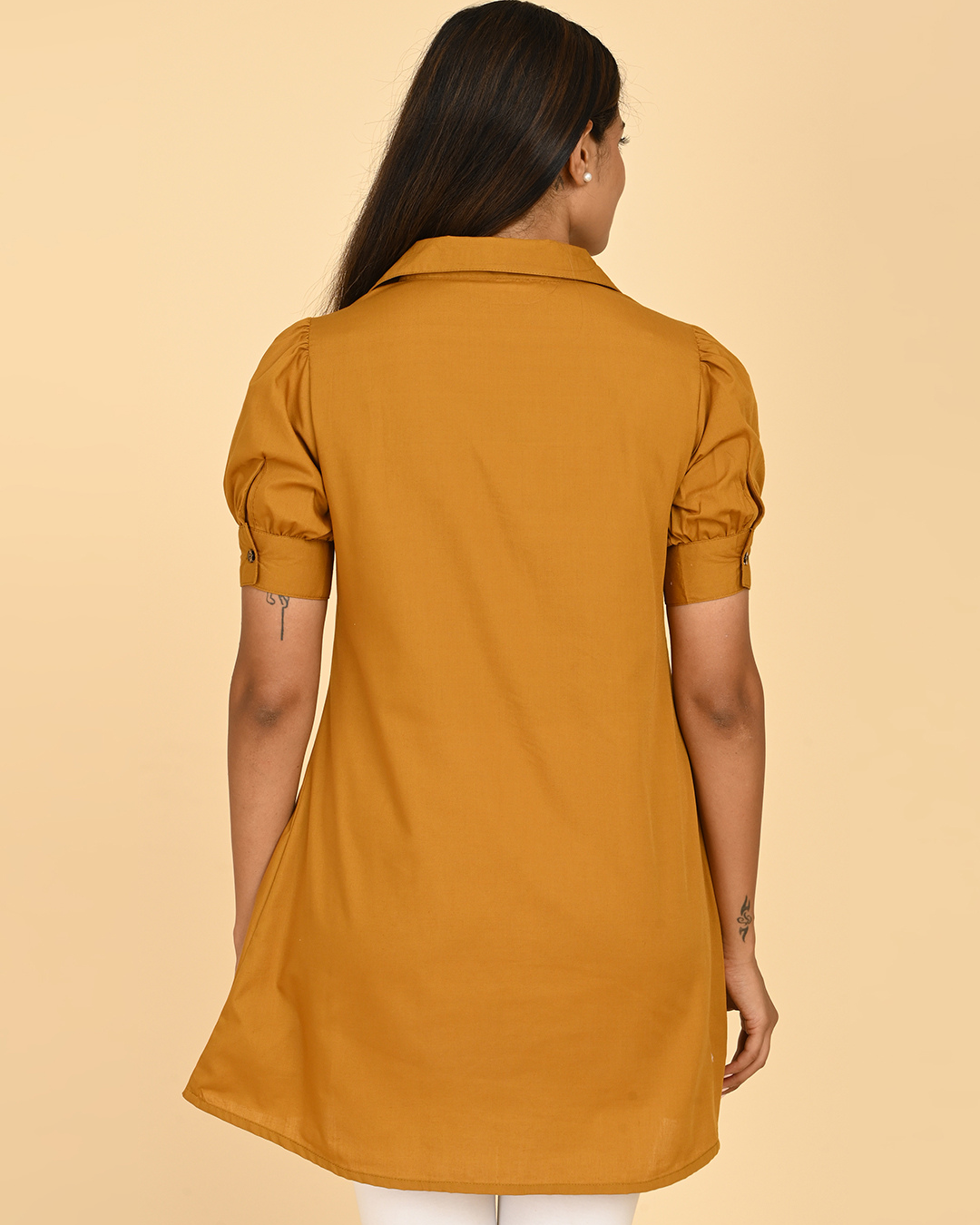 Stylish Mustard Yellow Cotton Top for Women India – Casual Summer Outfit