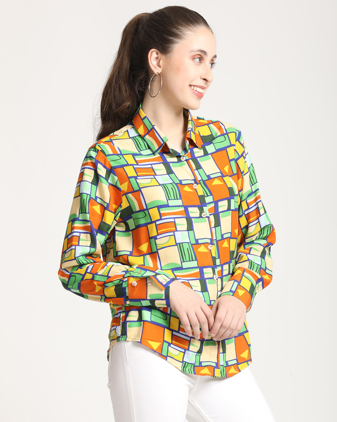 Vibrant all over Printed Rayon shirt