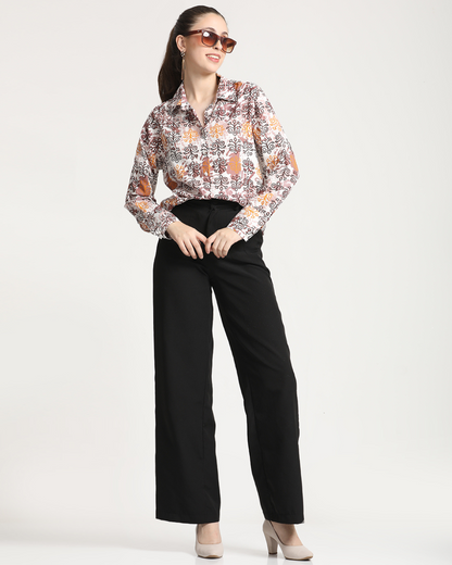 All over Printed Rayon Shirt.
