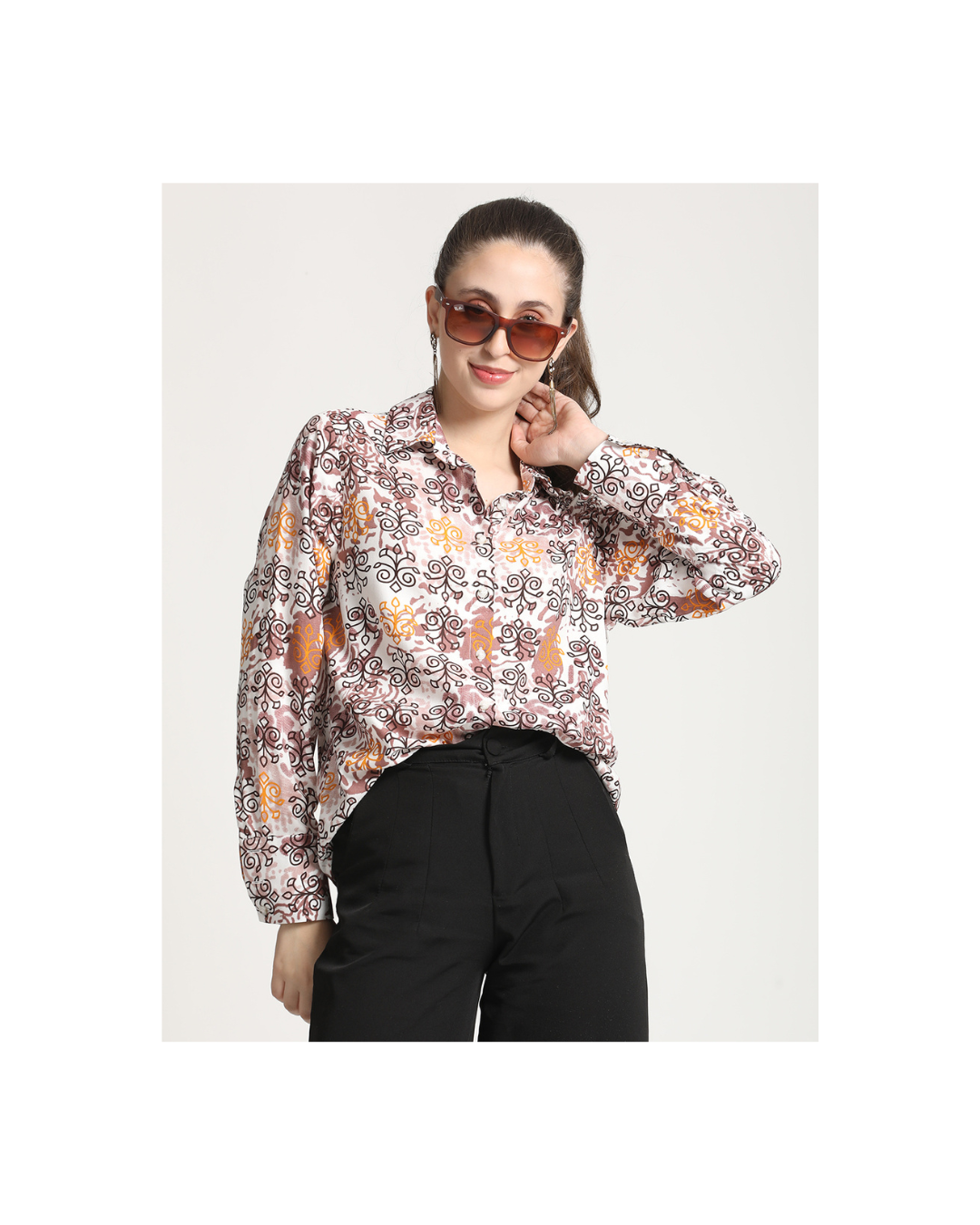 All over Printed Rayon Shirt.