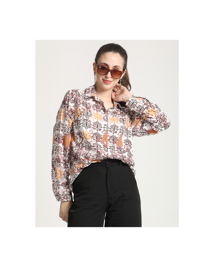 All over Printed Rayon Shirt.