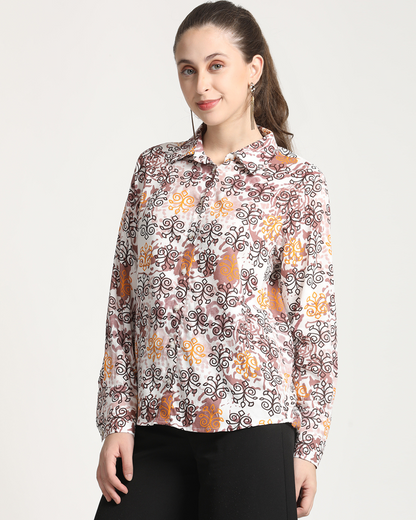 All over Printed Rayon Shirt.