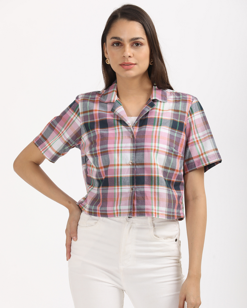 Plaid Perfection Cotton Crop Top