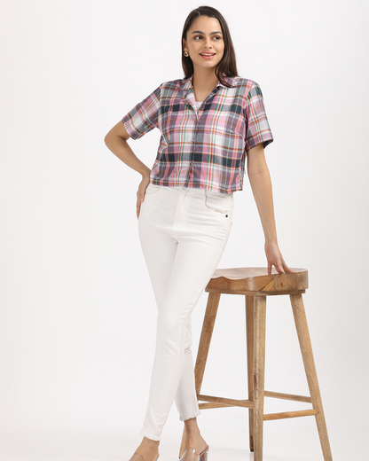 Plaid Perfection Cotton Crop Top