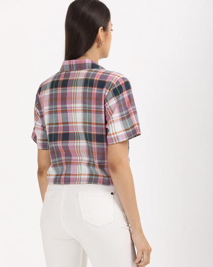 Plaid Perfection Cotton Crop Top