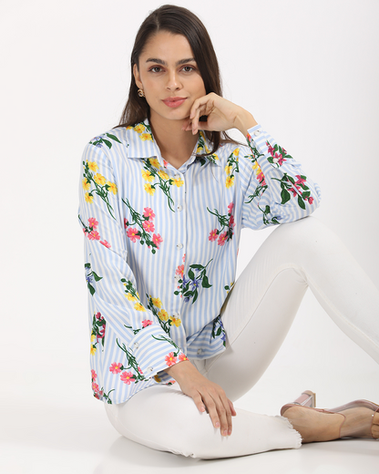 Bloom in Stripes Shirt
