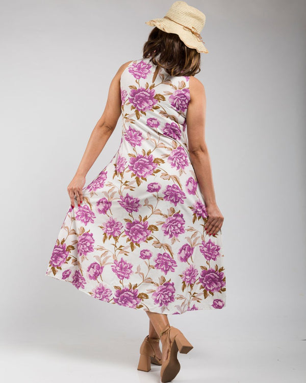 Sleeve less Collar Band Dress