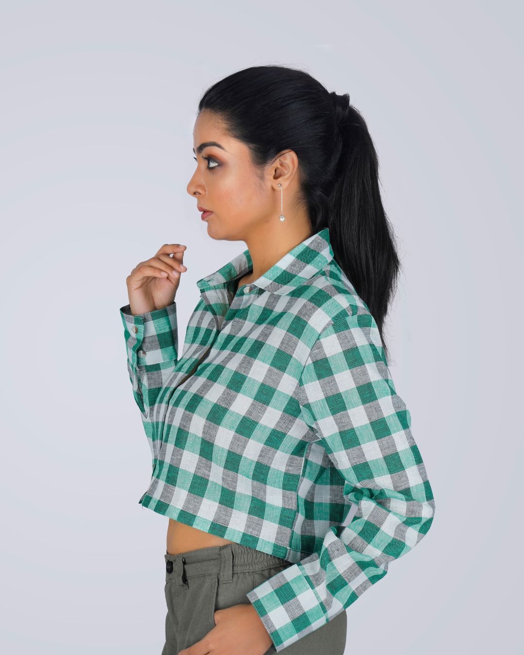 Scottish Check Plaid Crop Top