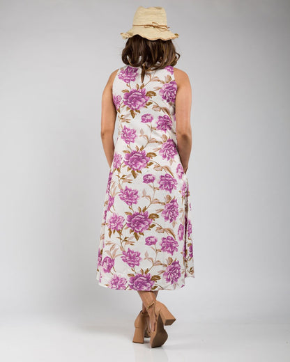 Sleeve less Collar Band Dress